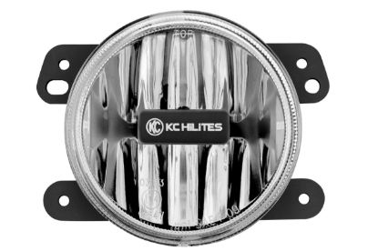 KC HiLiTES 4 Inch Gravity LED G4 - Single Light - SAE, ECE - 10W Fog Beam - for 07-09 Jeep JK