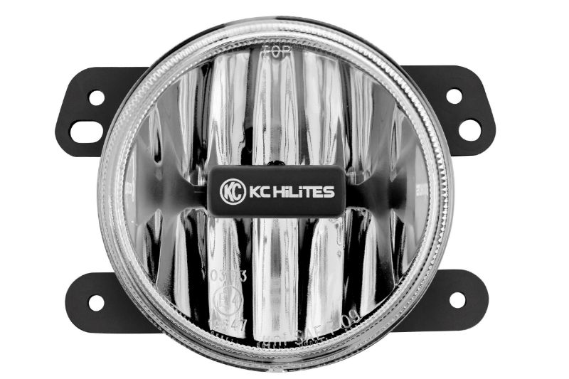 KC HiLiTES 4 Inch Gravity LED G4 - Single Light - SAE, ECE - 10W Fog Beam - for 07-09 Jeep JK