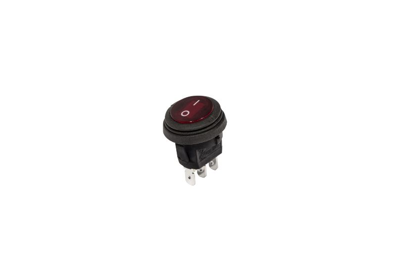 KC HiLiTES KC Illuminated LED Rocker Light Switch - 2 Pos - Round - Red