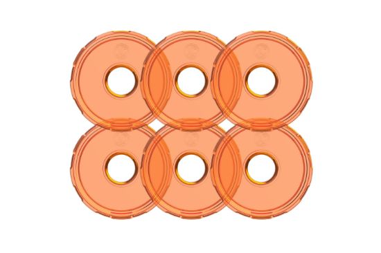 KC HiLiTES Cyclone V2 LED - Replacement Lens - Amber - 6-PK