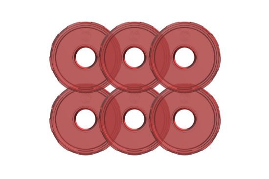 KC HiLiTES Cyclone V2 LED - Replacement Lens - Red - 6-PK