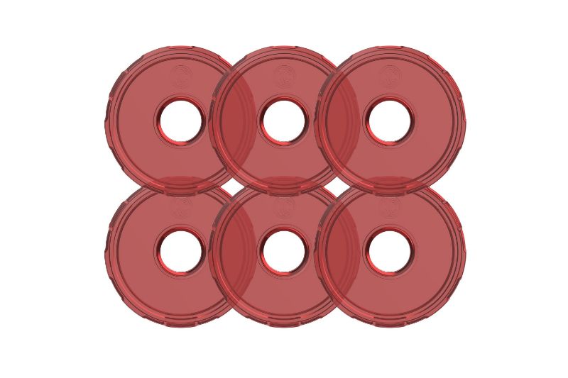 KC HiLiTES Cyclone V2 LED - Replacement Lens - Red - 6-PK