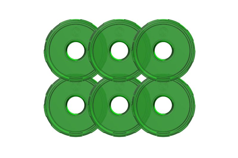 KC HiLiTES Cyclone V2 LED - Replacement Lens - Green - 6-PK