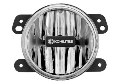 KC HiLiTES 4 Inch Gravity LED G4 - 2-Light System - SAE, ECE - 10W Fog Beam - for 07-09 Jeep JK