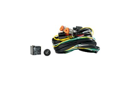 KC HiLiTES Wiring Harness - FLEX ERA - 40 Amp Relay - 3 Position LED Rocker Switch - 3-Pin Deutsch Connectors