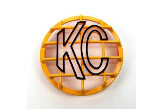 KC HiLiTES 6 Inch Stone Guard - ABS Plastic - Yellow, Black KC Logo