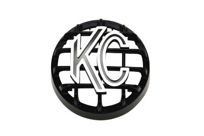 KC HiLiTES 4 Inch Rally 400 - Stone Guard - ABS Plastic - Black, White KC Logo