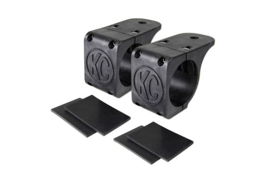 KC HiLiTES Bracket Set - Tube Clamp Light Mount - Rubber Adjustment Shims - 1.75 Inch - 2.0 Inch