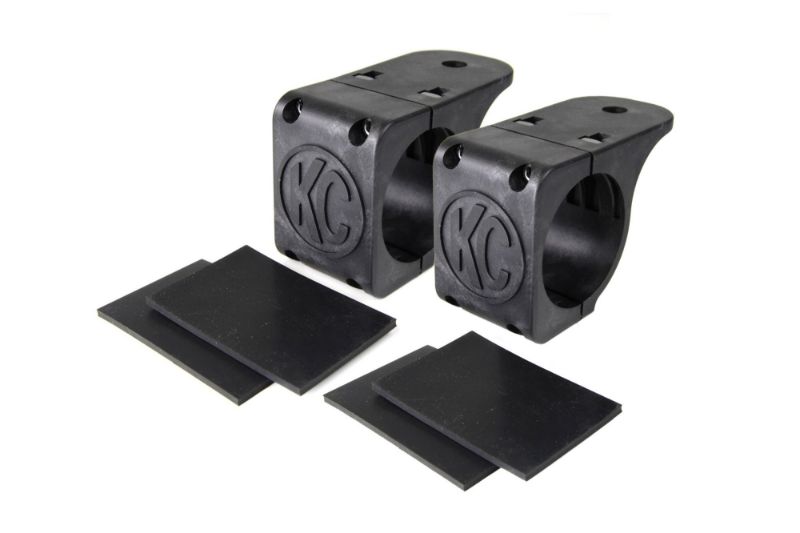KC HiLiTES Bracket Set - Tube Clamp Light Mount - Rubber Adjustment Shims - 2.25 Inch - 2.5 Inch
