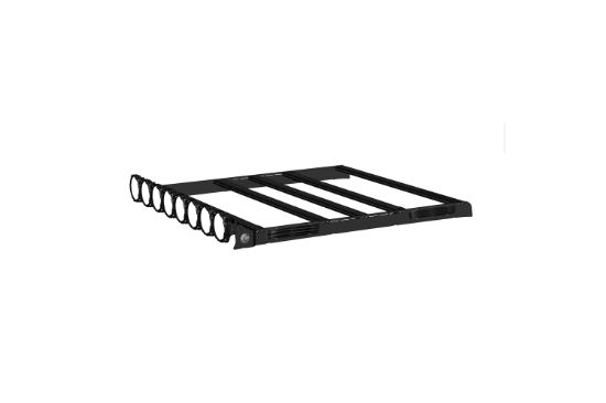 KC HiLiTES M-RACK KIT - 50 Inch Pro6 Light Bar Roof Rack - Side Blackout Plates - for 07-18 Jeep JK Unlimited