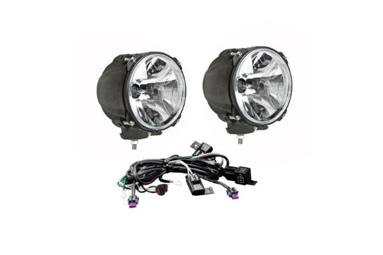 KC HiLiTES 7 Inch Carbon POD HID - 2-Light System - 70W Spot Beam