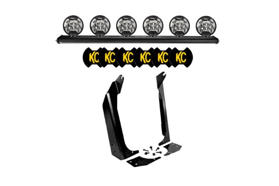 KC HiLiTES 50 Inch KC Xross Bar - Overhead - SlimLite LED - 6-Light System - 300W Spot Beam - for 97-06 Jeep TJ