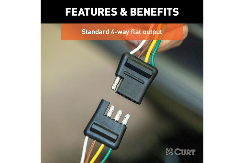 4-Way Flat Connector Plug & Socket with 72" Wires (Packaged)