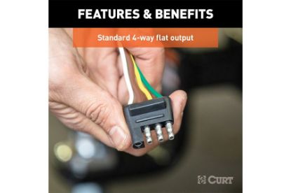4-Way Flat Connector Plug with 48" Wires & Hardware (Trailer Side, Packaged)
