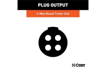 4-Way Round Connector Plug (Trailer Side, Packaged)