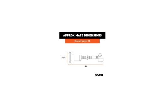 10 Custom Wiring Extension Harness (Adds 7-Way RV Blade to Truck Bed, Packaged)