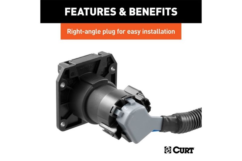 10 Custom Wiring Extension Harness (Adds 7-Way RV Blade to Truck Bed, Packaged)