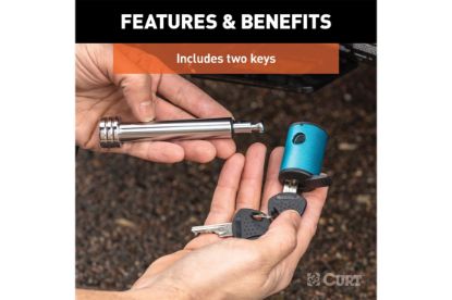 5/8" Hitch Lock (2" or 2-1/2" Receiver, Right-Angle, Chrome)