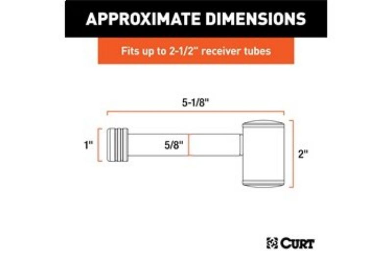 5/8" Hitch Lock (2" or 2-1/2" Receiver, Right-Angle, Chrome)