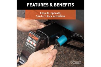 5/8" Hitch Lock (2" or 2-1/2" Receiver, Right-Angle, Chrome)