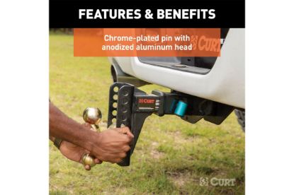 5/8" Hitch Lock (2" or 2-1/2" Receiver, Right-Angle, Chrome)