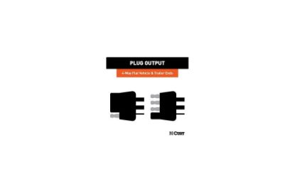 4-Way Flat Connector Plug & Socket with 12" Wires Each (Packaged)