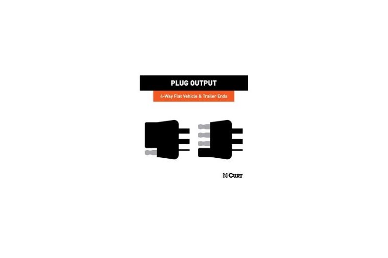 4-Way Flat Connector Plug & Socket with 12" Wires Each (Packaged)