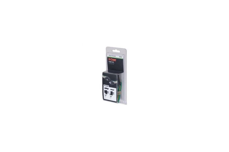 4-Way Flat Connector Plug & Socket with 12" Wires Each (Packaged)