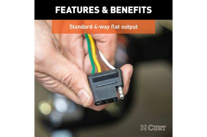 4-Way Flat Connector Socket with 60" Wires (Vehicle Side)