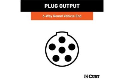 6-Way Round Connector Socket (Vehicle Side, Diecast Metal)