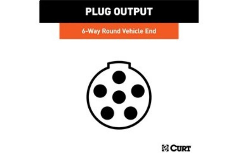 6-Way Round Connector Socket (Vehicle Side, Diecast Metal)
