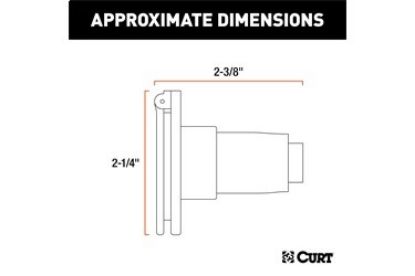 6-Way Round Connector Socket (Vehicle Side, Diecast Metal)