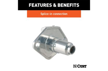 6-Way Round Connector Socket (Vehicle Side, Diecast Metal)