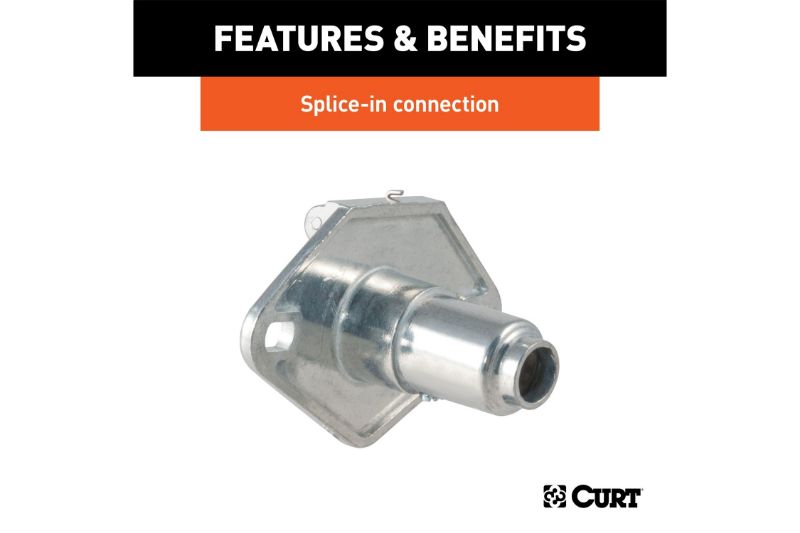 6-Way Round Connector Socket (Vehicle Side, Diecast Metal)