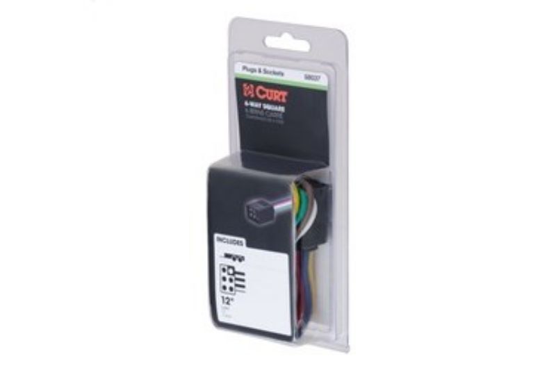 6-Way Square Connector Plug with 12" Wires (Trailer Side, Packaged)