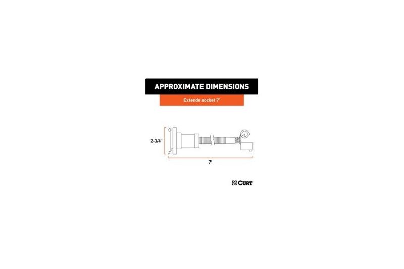 7 Custom Wiring Extension Harness (Adds 7-Way RV Blade to Truck Bed, Packaged)