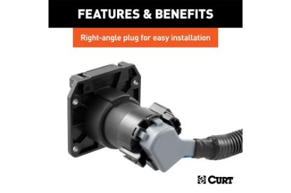 7 Custom Wiring Extension Harness (Adds 7-Way RV Blade to Truck Bed, Packaged)