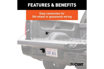 7 Custom Wiring Extension Harness (Adds 7-Way RV Blade to Truck Bed, Packaged)