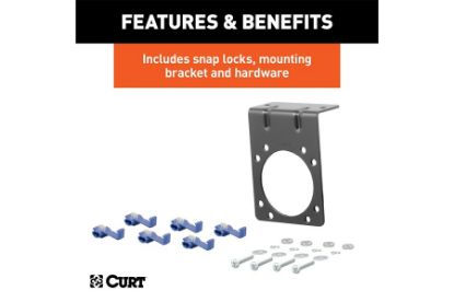 7-Way RV Blade Connector Plug & Socket with Hardware (Packaged)