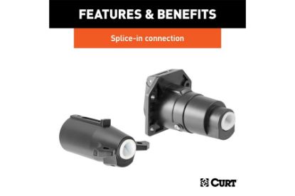 7-Way RV Blade Connector Plug & Socket with Hardware (Packaged)