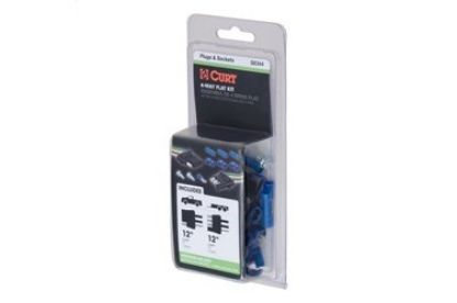 4-Way Flat Connector Plug & Socket with 12" Wires Each & Hardware (Packaged)