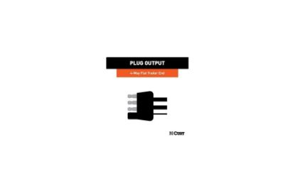 4-Way Flat Connector Plug with 48" Wires (Trailer Side, Packaged)