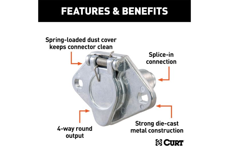 4-Way Round Connector Socket (Vehicle Side)