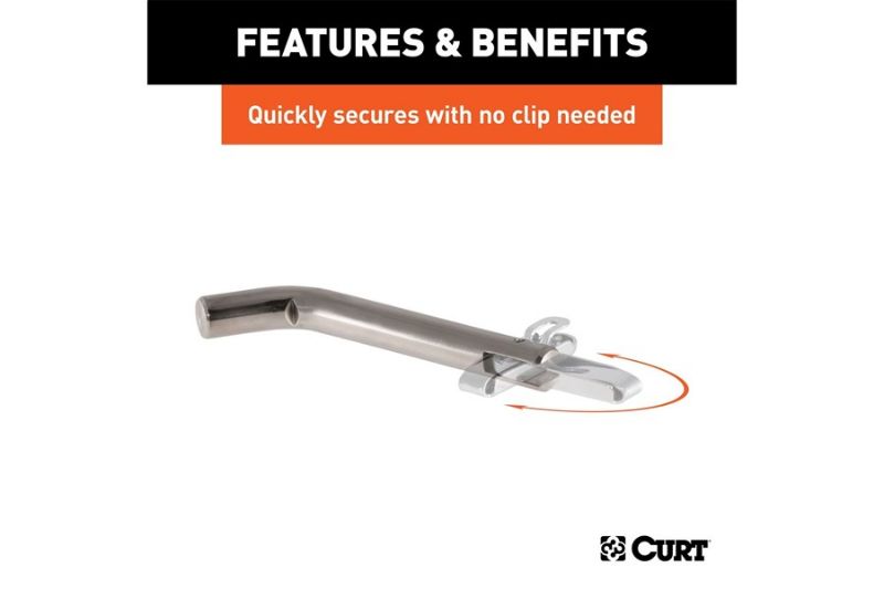 1/2" Swivel Hitch Pin (1-1/4" Receiver, Stainless, Packaged)