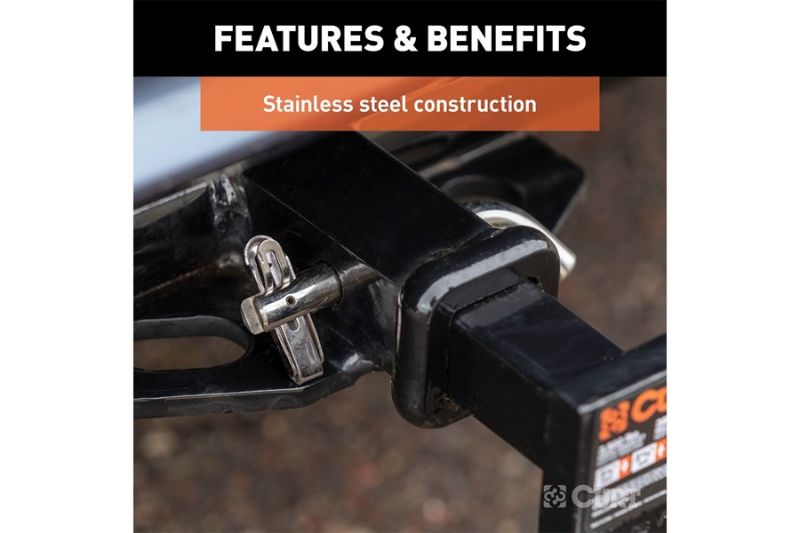 1/2" Swivel Hitch Pin (1-1/4" Receiver, Stainless, Packaged)