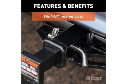 1/2" Swivel Hitch Pin (1-1/4" Receiver, Stainless, Packaged)