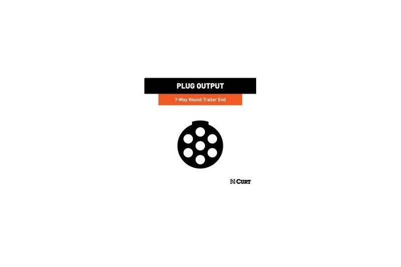 7-Way Round Connector Plug with Spring (Trailer Side)