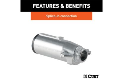 7-Way Round Connector Plug with Spring (Trailer Side)