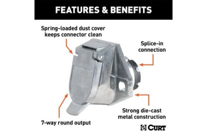 7-Way Round Connector Socket (Vehicle Side)