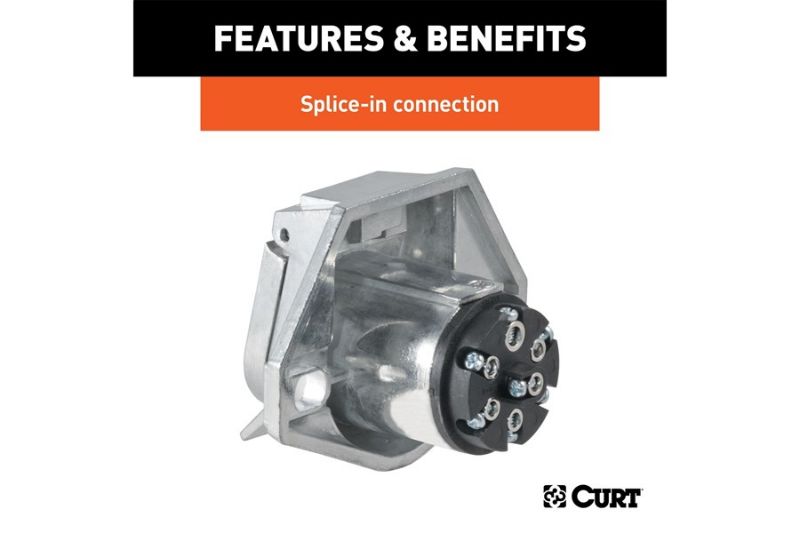 7-Way Round Connector Socket (Vehicle Side)
